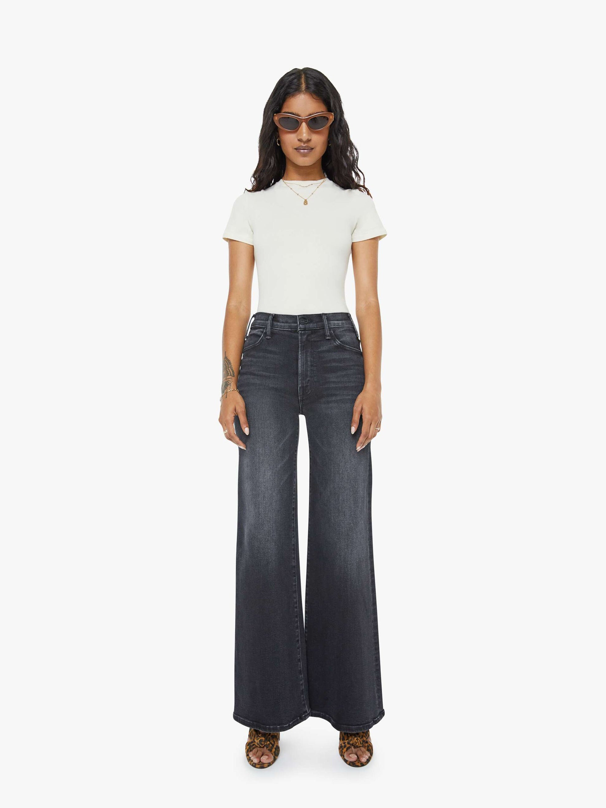 Mother Denim PETITES The Lil Hustler Roller Sneak Not Today Satan