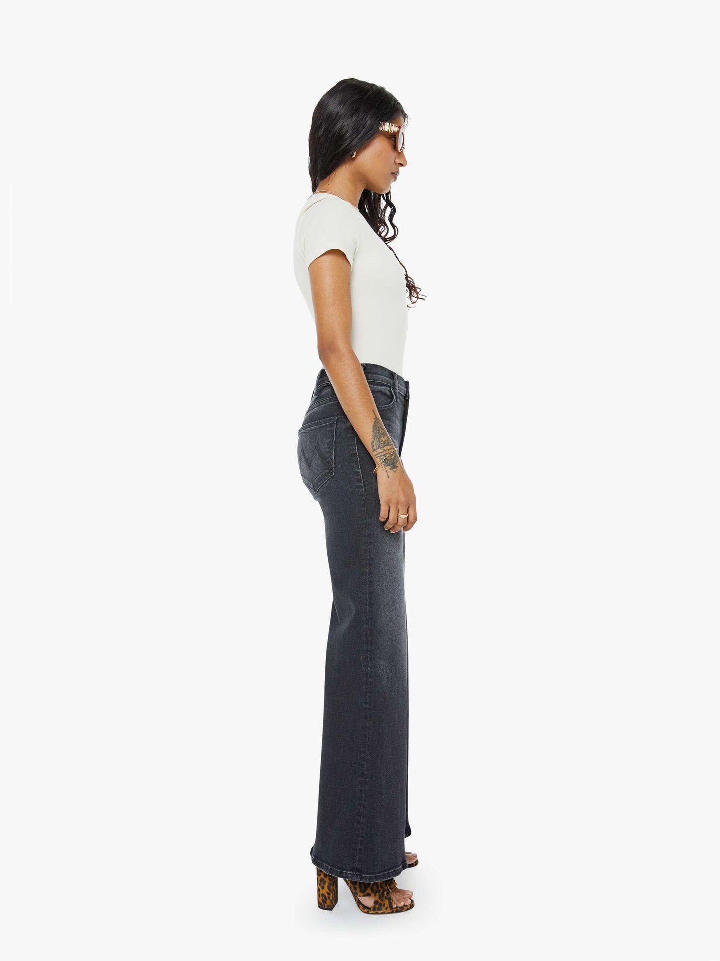 Mother Denim PETITES The Lil Hustler Roller Sneak Not Today Satan