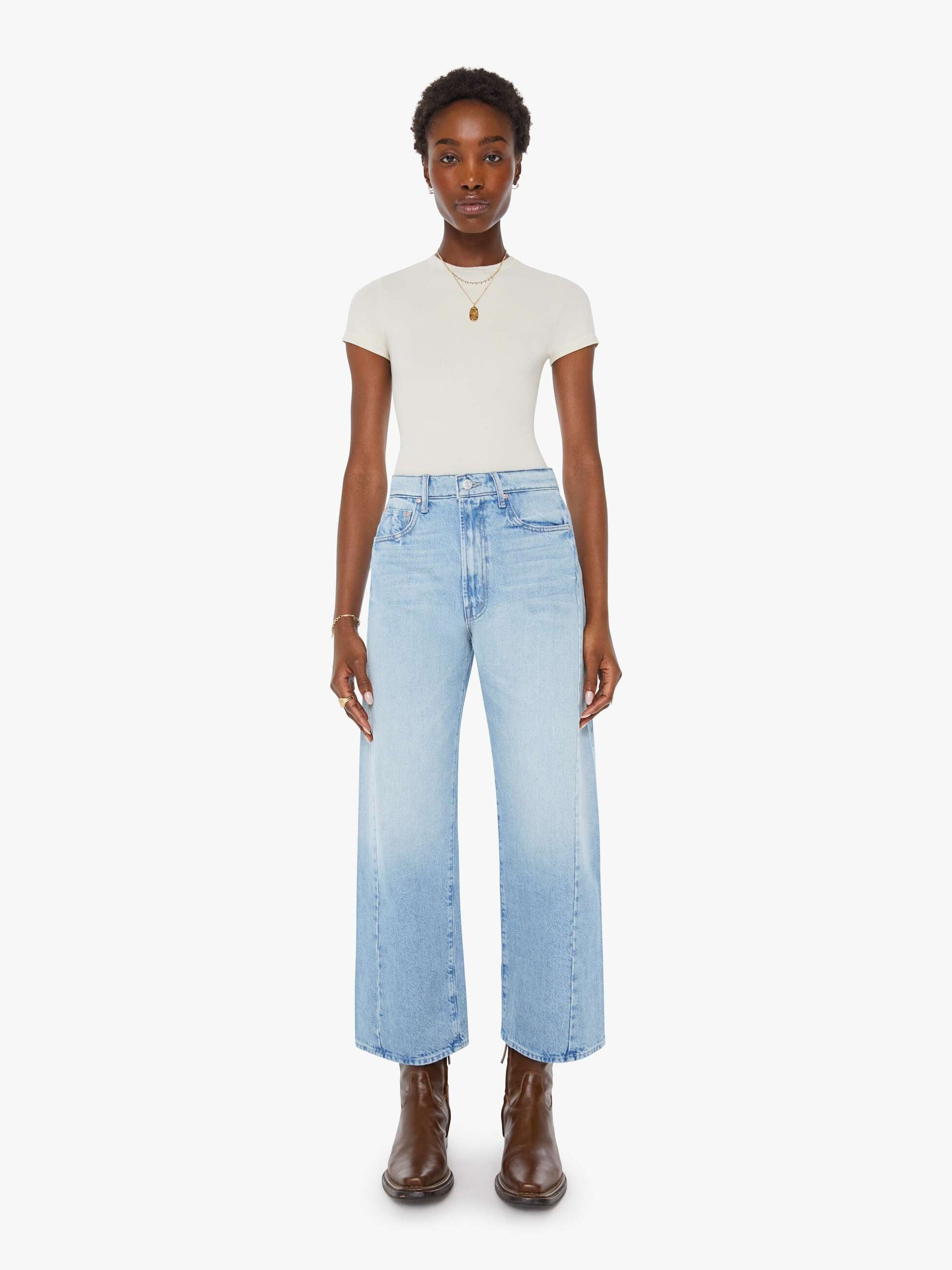 Mother Denim The Half-Pipe Ankle Blue (Medium)