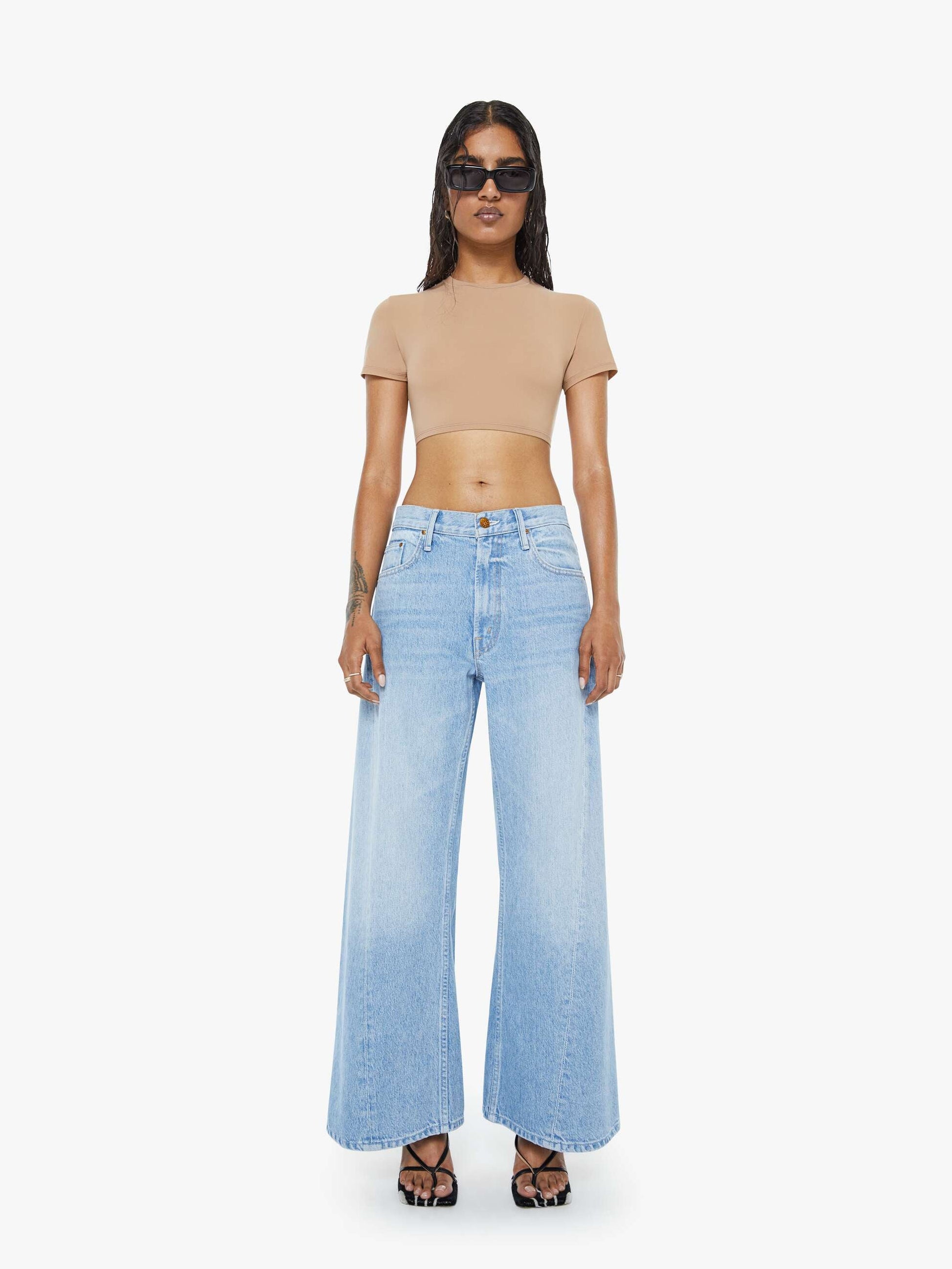 Mother Denim PETITES The Lil Lemon Twist Sneak Munchies