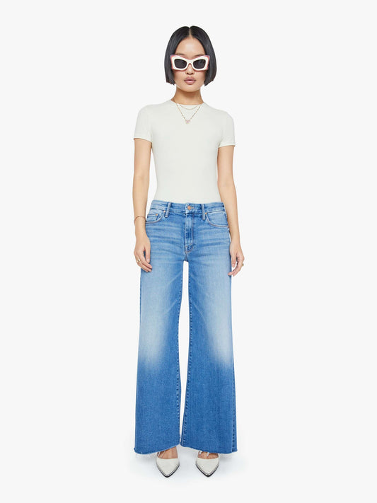 Mother Denim PETITES The Lil Roller Fray Blue (Medium)
