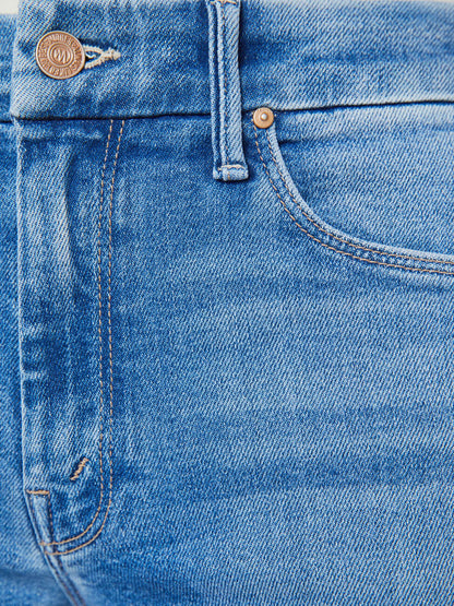 Mother Denim PETITES The Lil Roller Fray Blue (Medium)