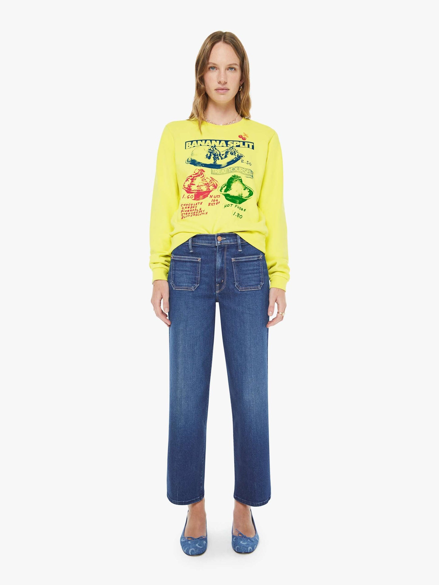 Mother Denim The Patch Pocket Mid Rise Maven Ankle Cocktail Hour