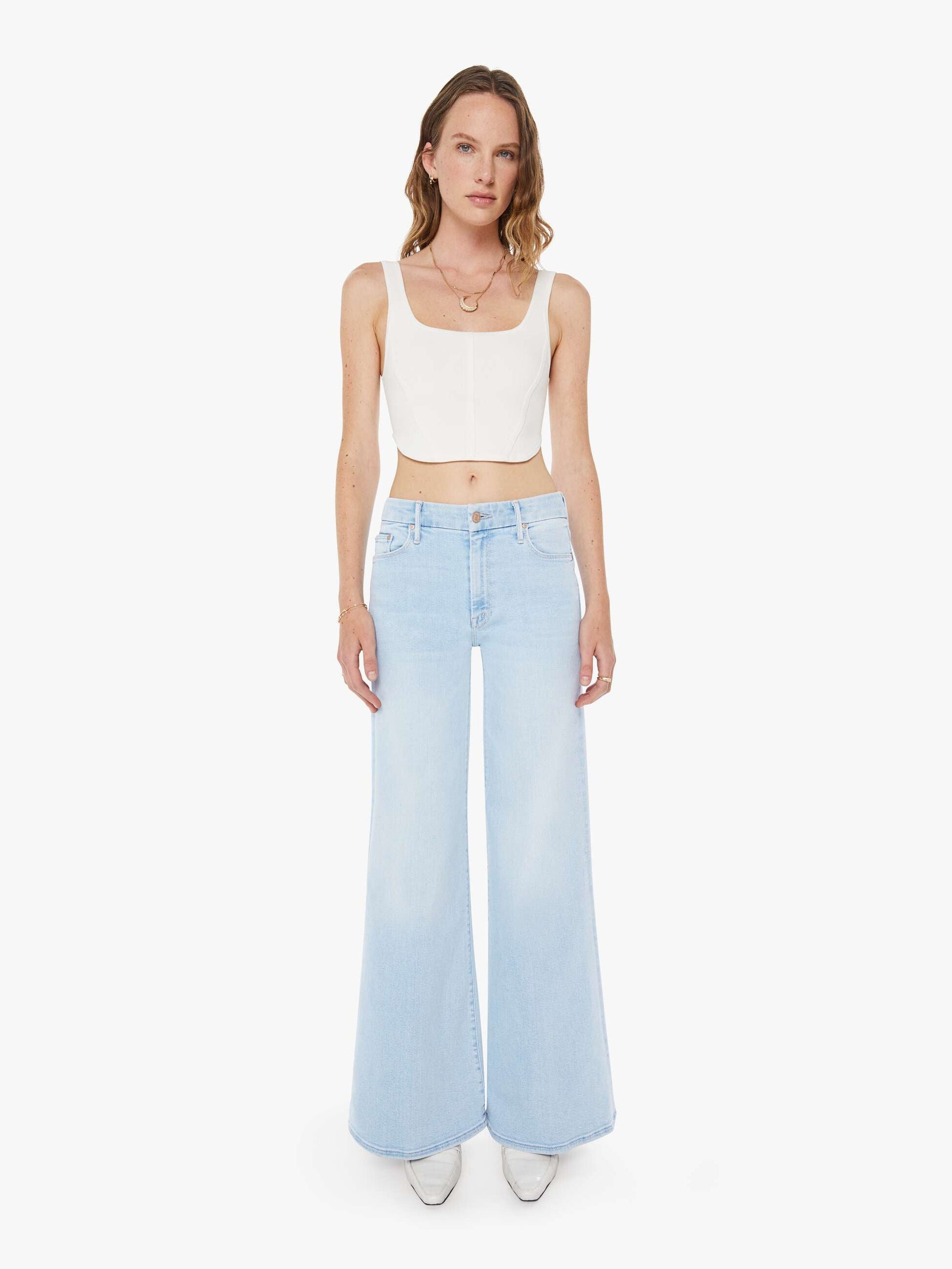 Mother Denim The Roller Sneak Blue (Light-Pastel)