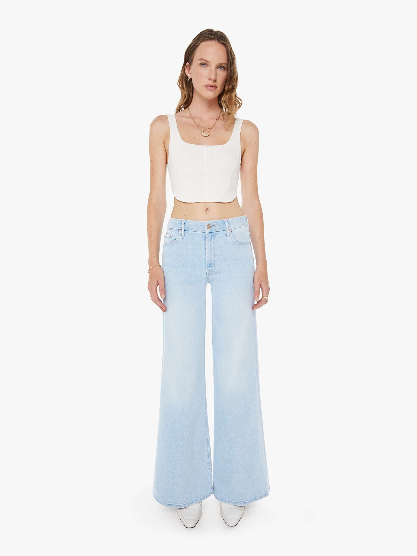 Mother Denim The Roller Sneak Blue (Light-Pastel)