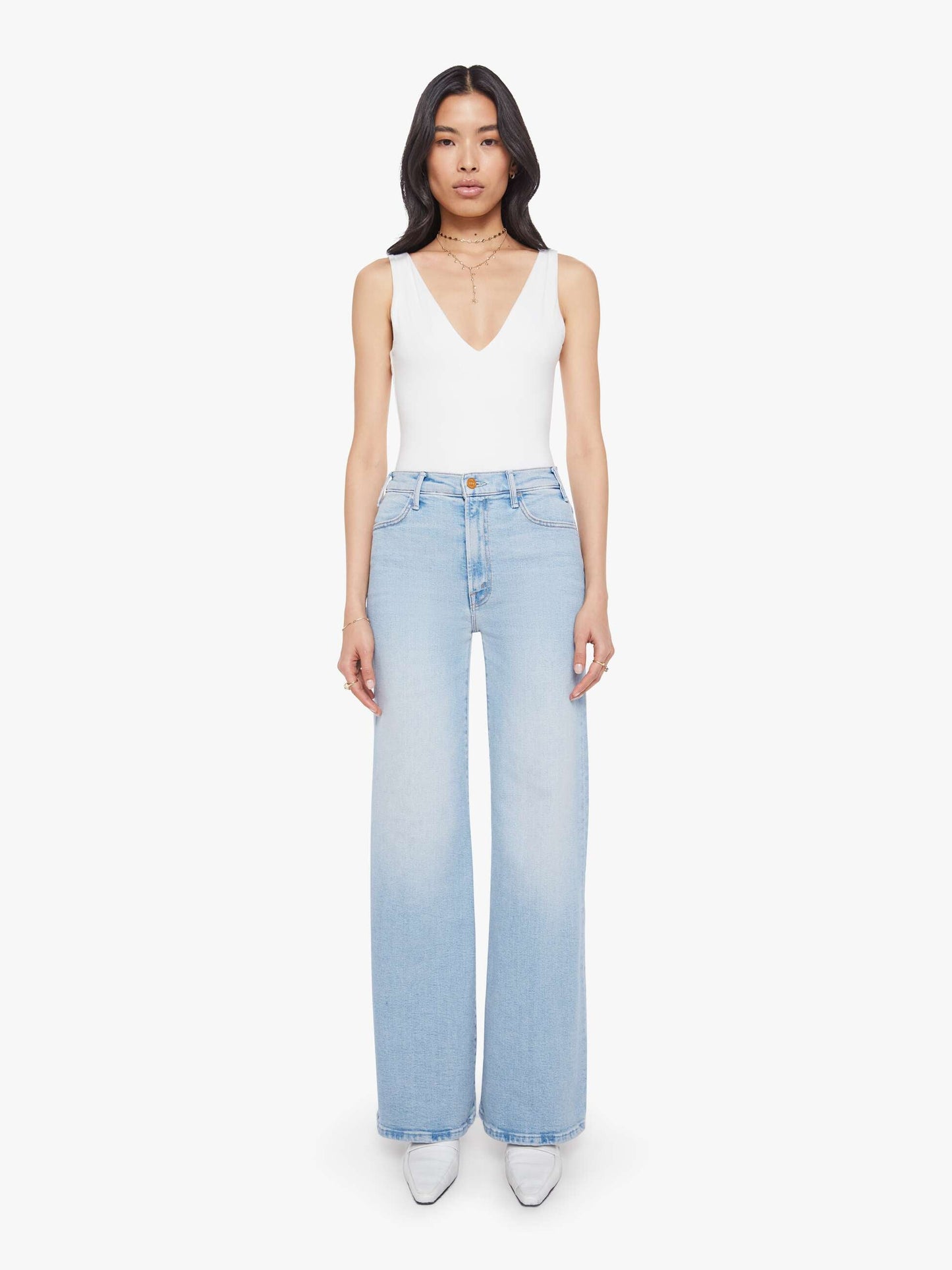 Mother Denim The Hustler Roller Sneak Blue (Light-Pastel)