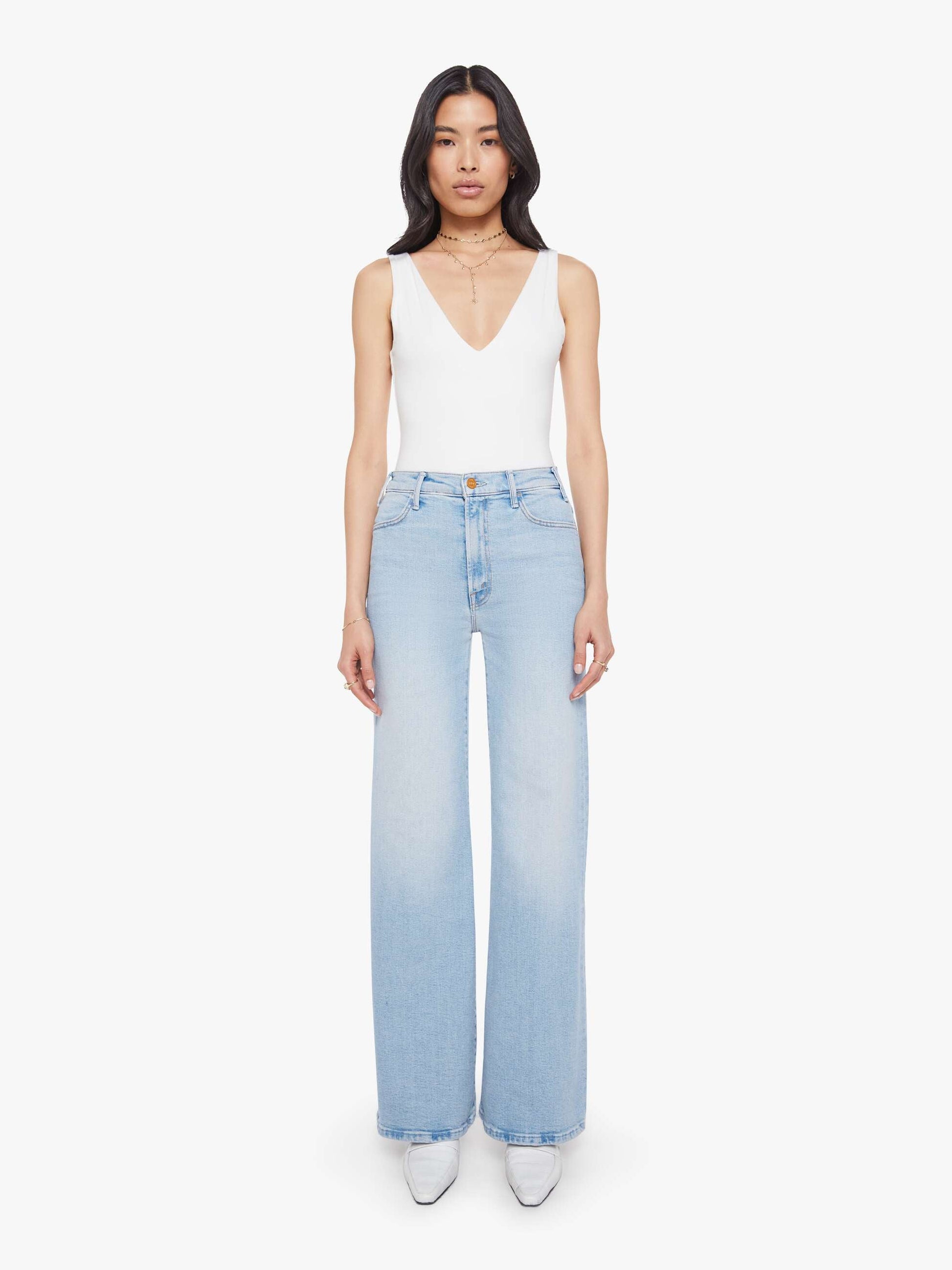 Mother Denim The Hustler Roller Sneak Blue (Light-Pastel)
