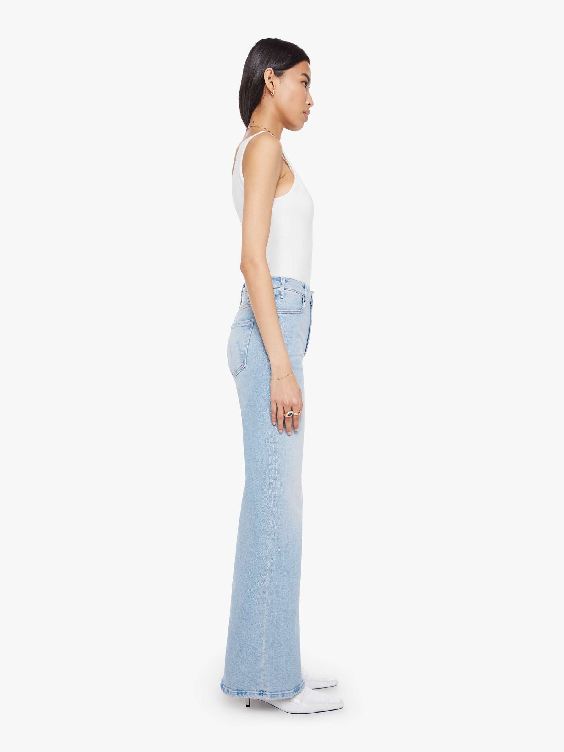 Mother Denim The Hustler Roller Sneak Blue (Light-Pastel)