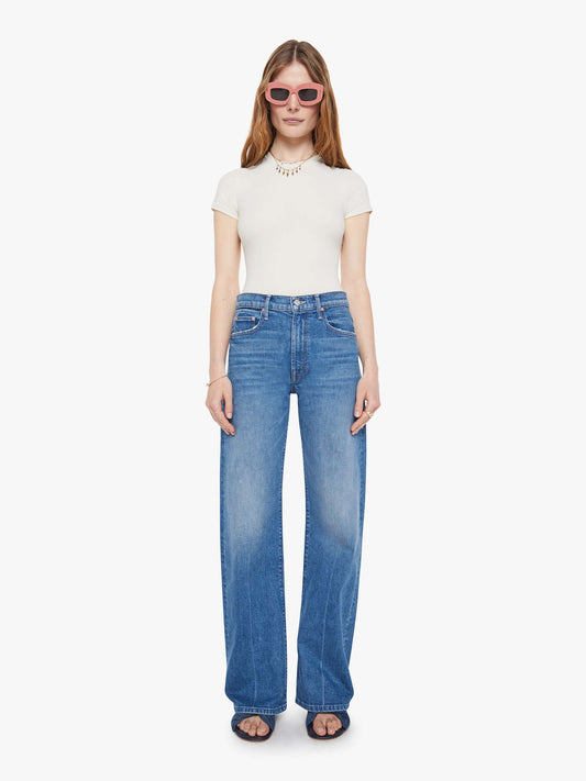 Mother Denim The Mid Rise Lasso Sneak Blue (Medium)