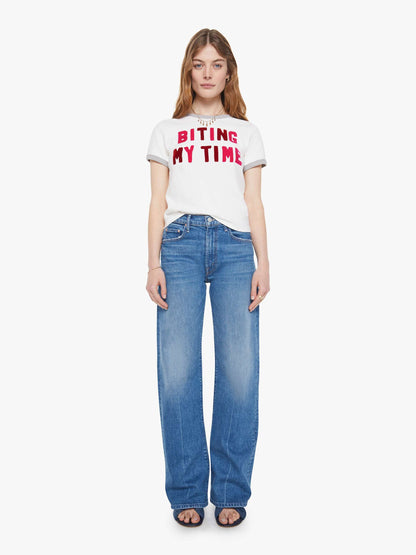 Mother Denim The Mid Rise Lasso Sneak Blue (Medium)