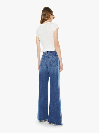 Mother Denim The Tux Sidestepper Sneak Fray Double Take