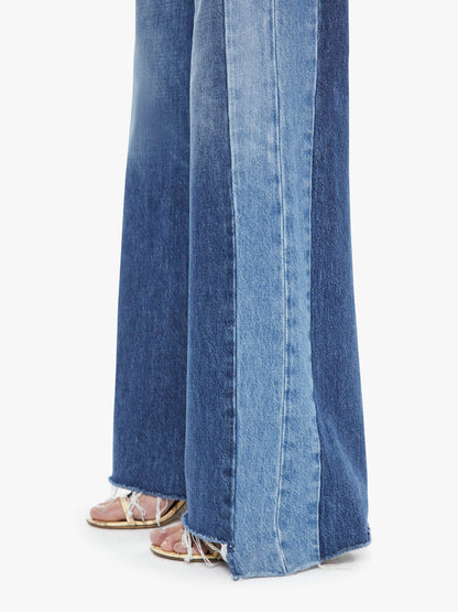 Mother Denim The Tux Sidestepper Sneak Fray Double Take