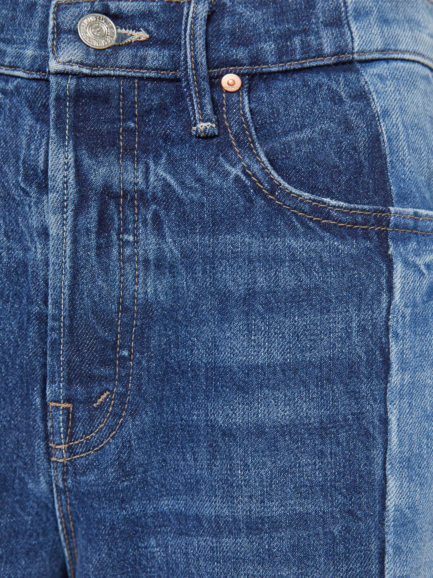 Mother Denim The Tux Sidestepper Sneak Fray Double Take