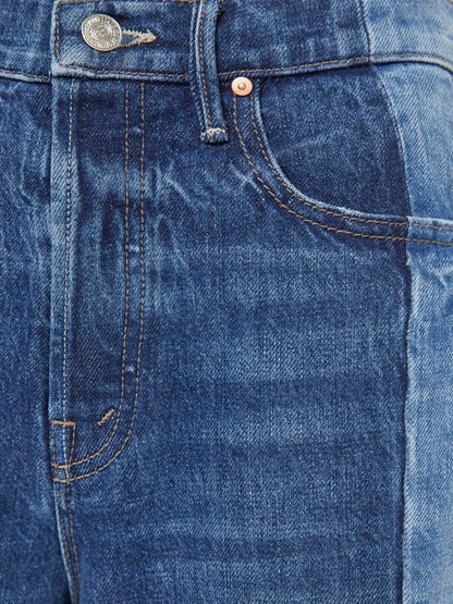 Mother Denim The Tux Sidestepper Sneak Fray Double Take