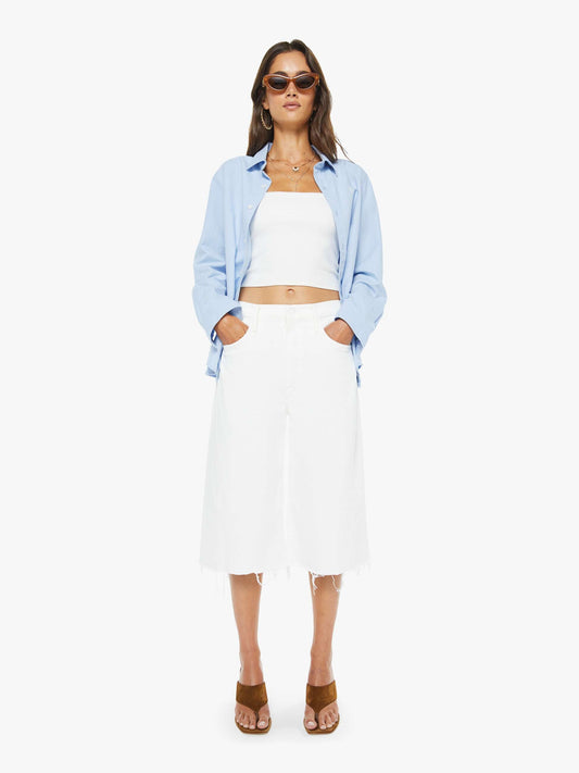 Mother Denim The Whole Lot Zip Twist Fray Totally Innocent