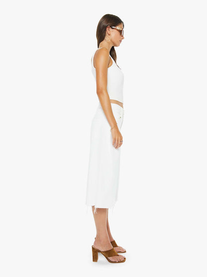 Mother Denim The Whole Lot Zip Twist Fray Totally Innocent