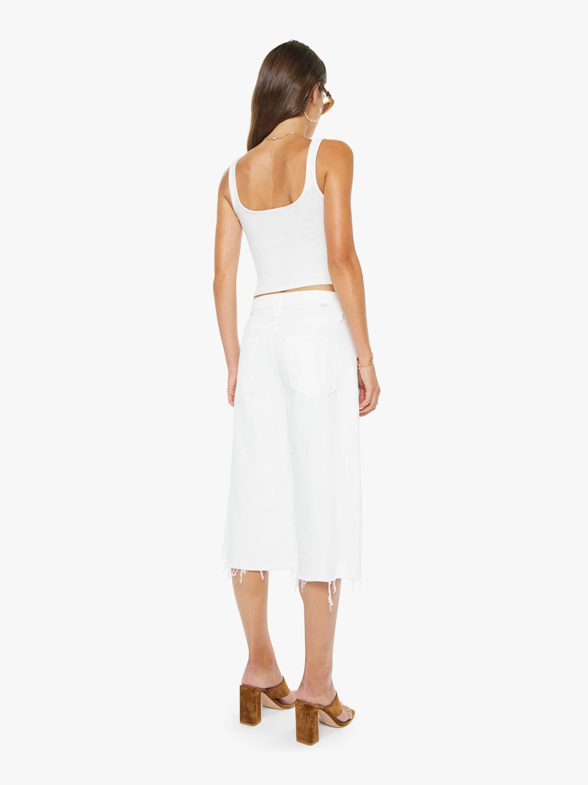 Mother Denim The Whole Lot Zip Twist Fray Totally Innocent