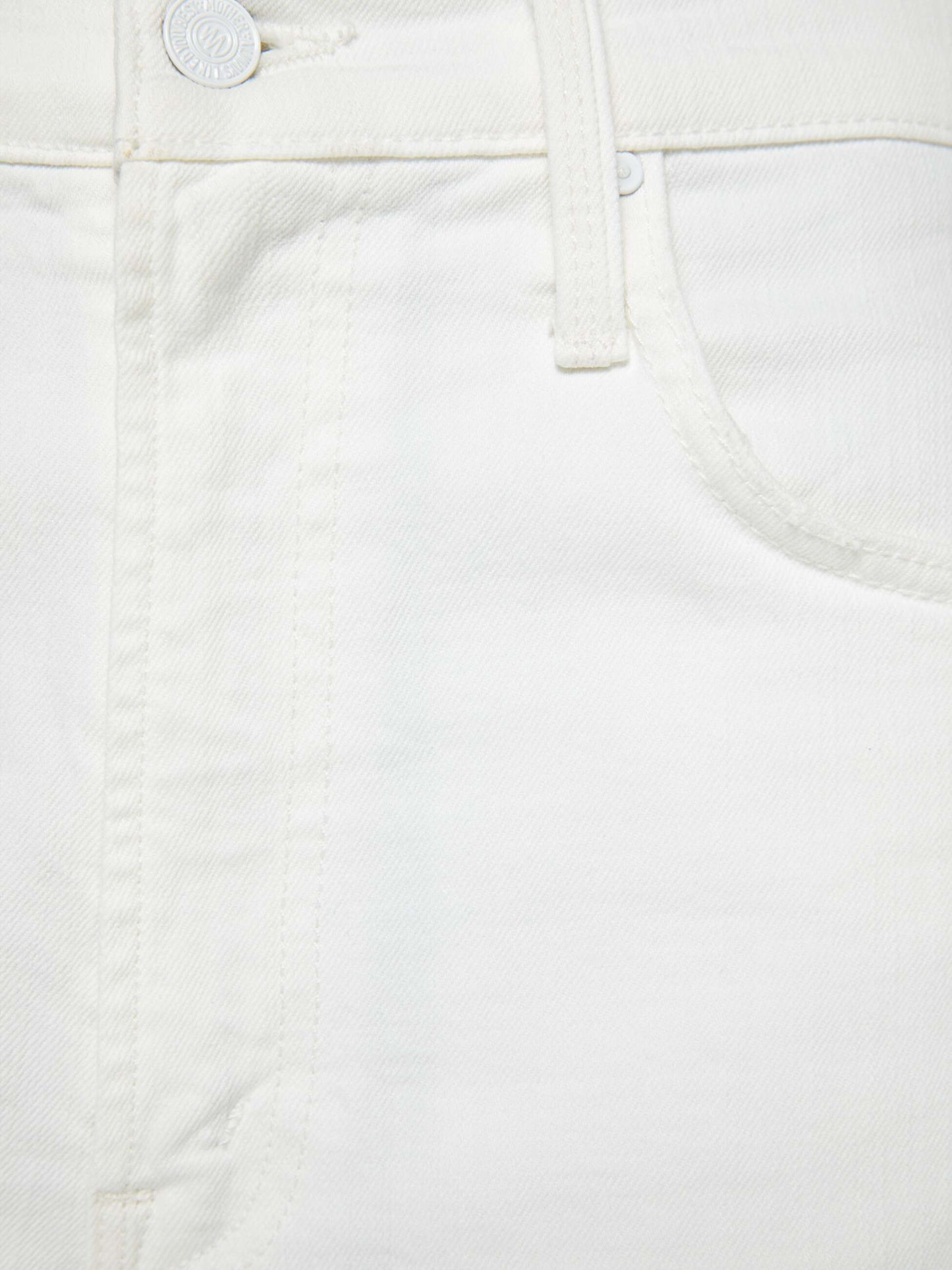 Mother Denim The Whole Lot Zip Twist Fray Totally Innocent