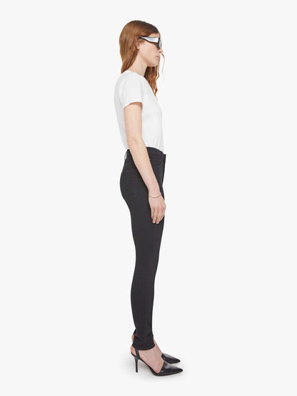 Mother Denim High Waisted Looker Black