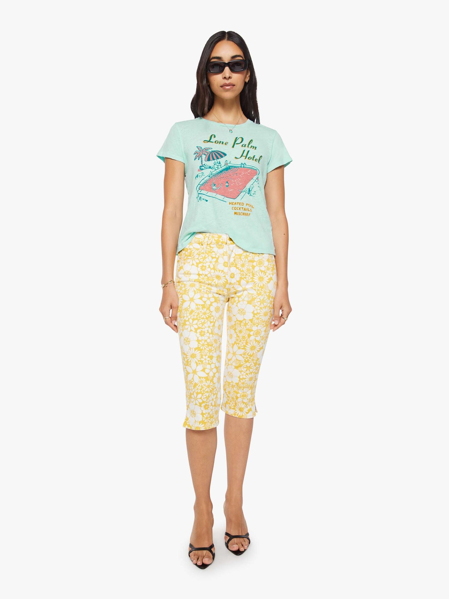 Mother Denim The Stunner Zip Bunny Snip Floral Notes