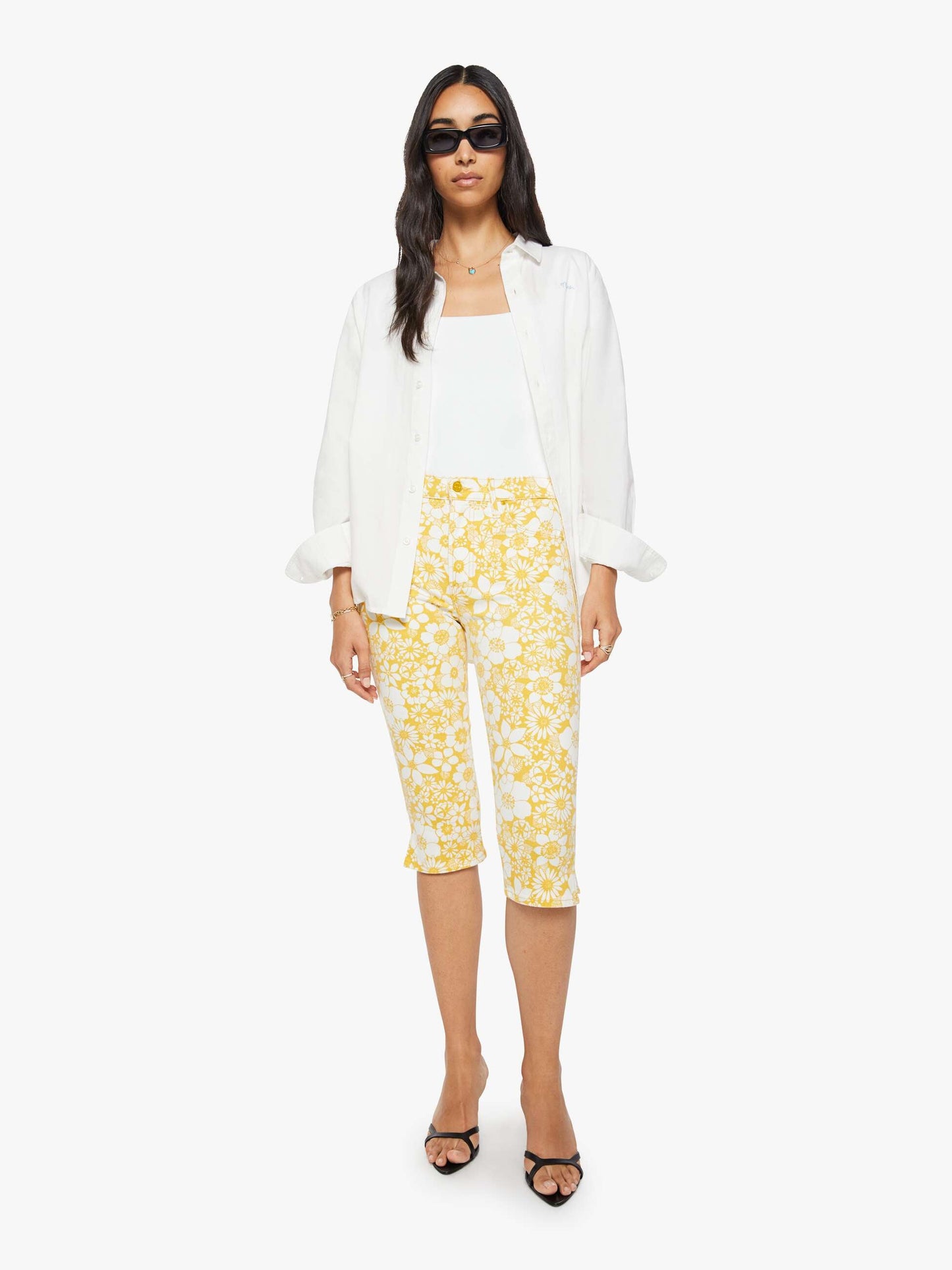 Mother Denim The Stunner Zip Bunny Snip Floral Notes