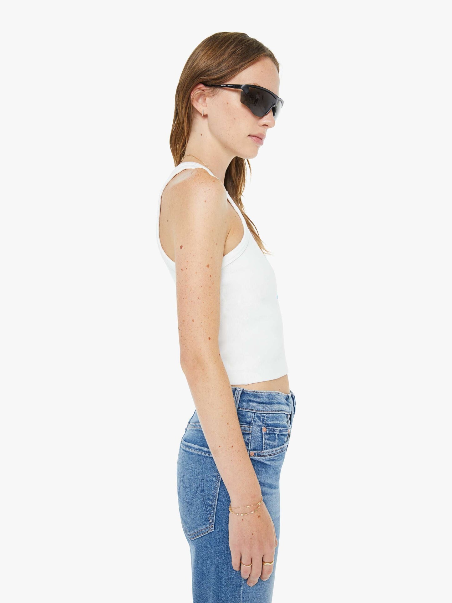 Mother Denim High Waisted Rider Bermuda Short Fray Float My Boat
