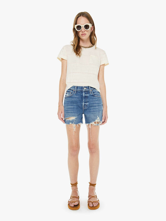 Mother Denim The Skipper Short N' Long Chew Girls Just Want To Have Sun