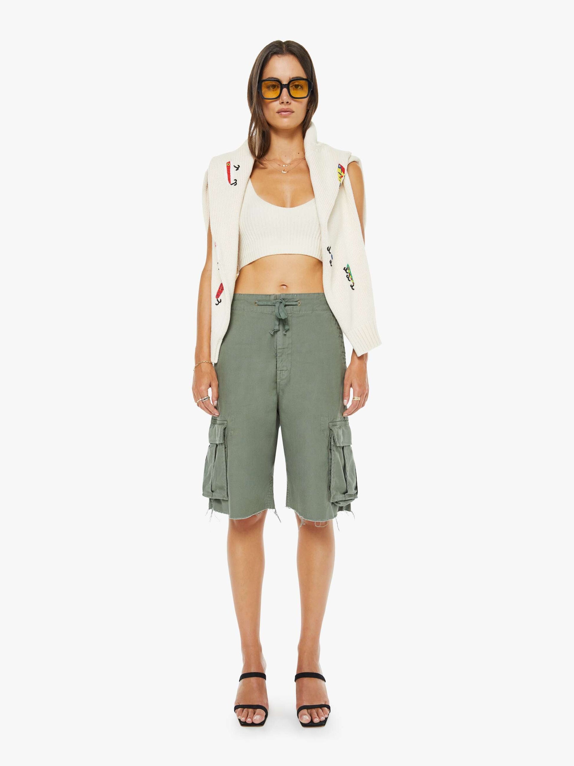 Mother Denim The Free Fall Short Fray Sir Yes Sir!