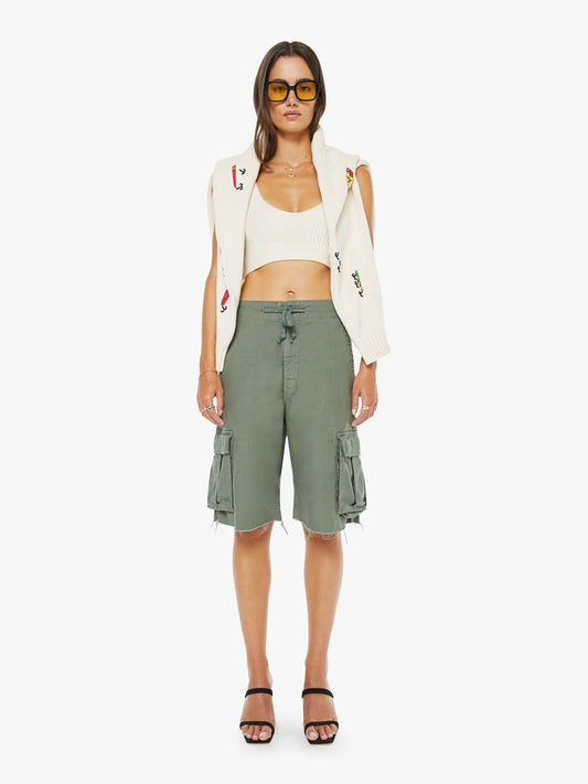 Mother Denim The Free Fall Short Fray Sir Yes Sir!