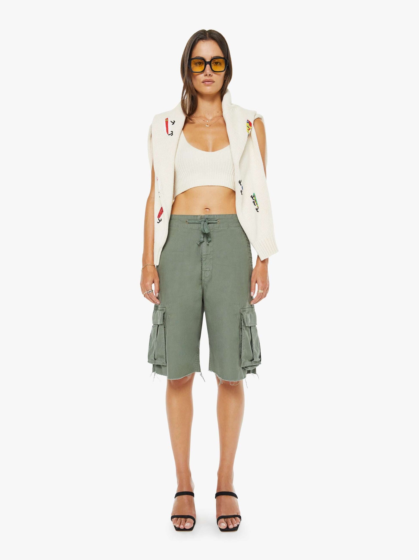 Mother Denim The Free Fall Short Fray Sir Yes Sir!