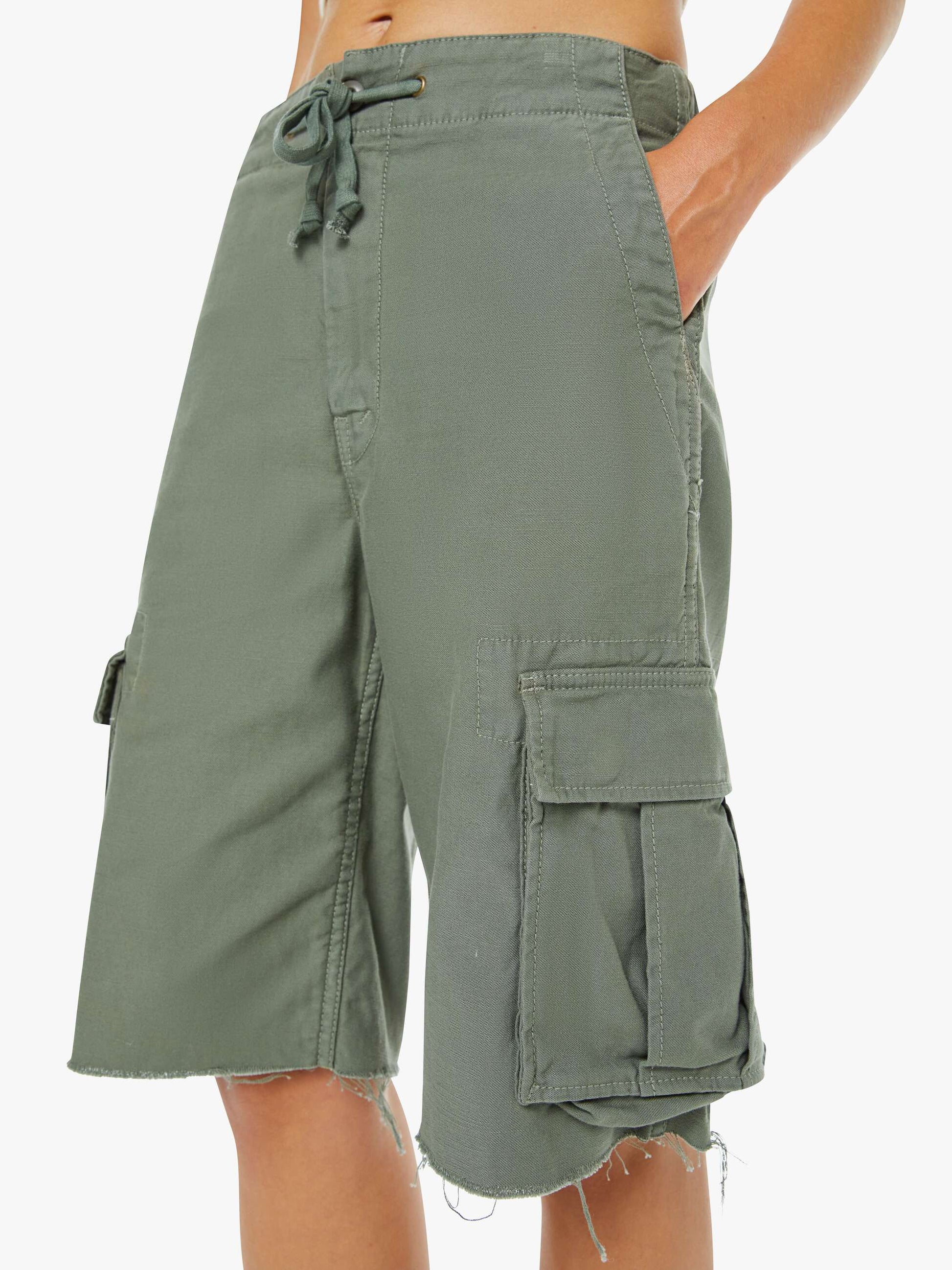 Mother Denim The Free Fall Short Fray Sir Yes Sir!