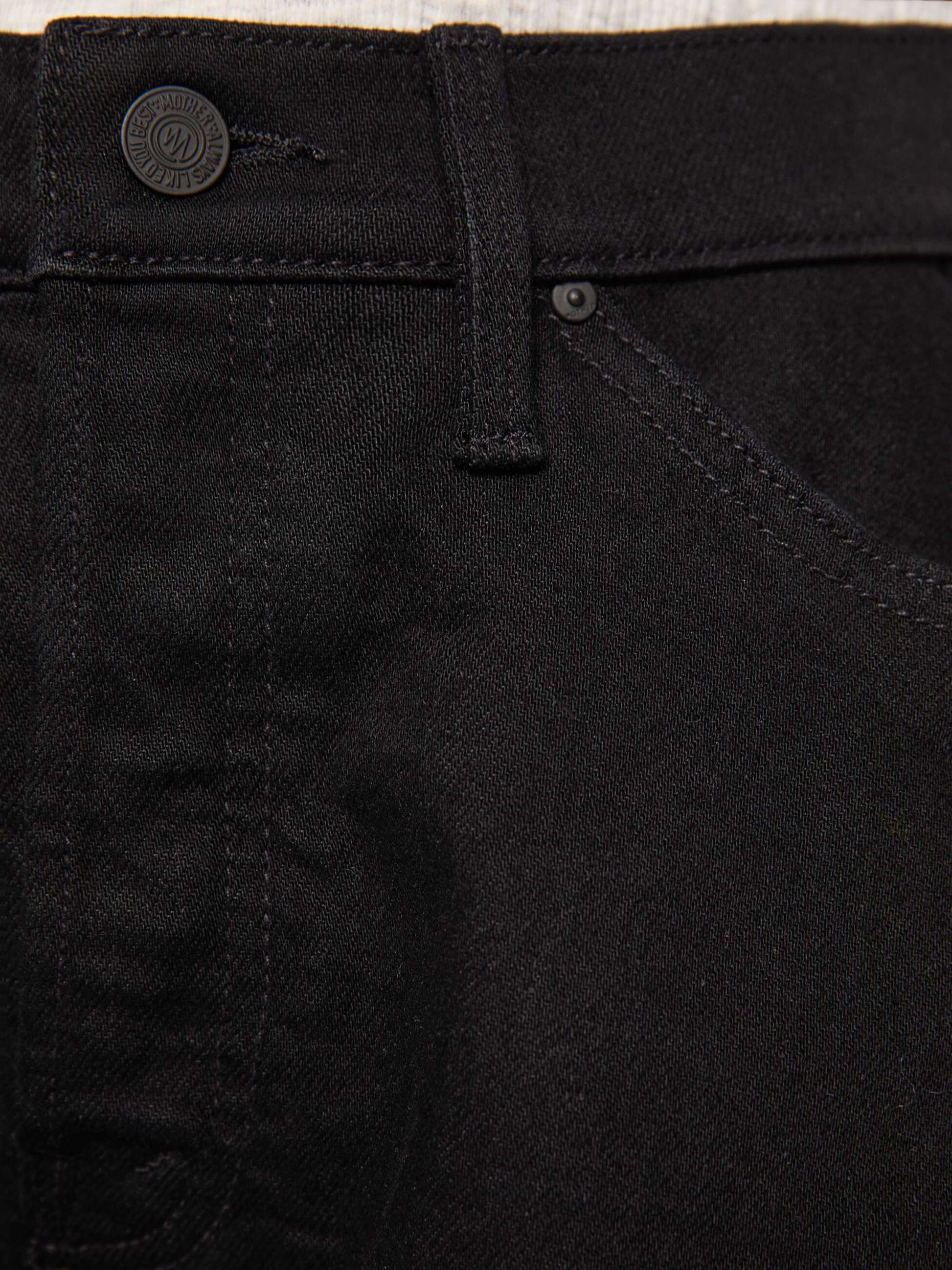 Mother Denim The Flutter Short Fray Black