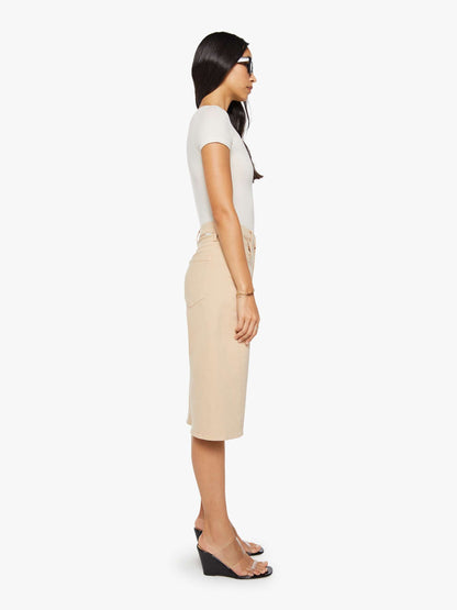 Mother Denim The Whole Lot Twist Zip Almond Buff