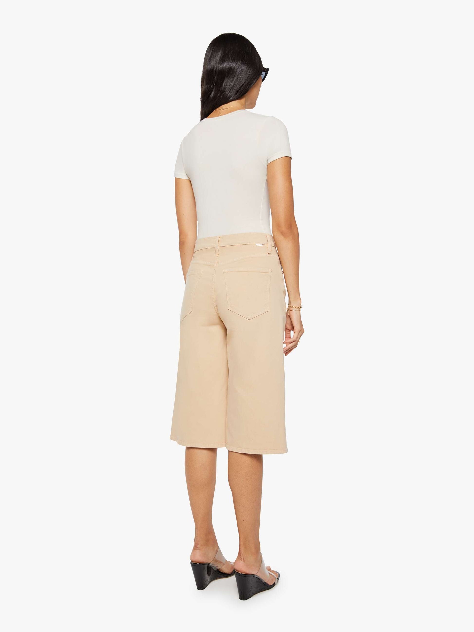 Mother Denim The Whole Lot Twist Zip Almond Buff