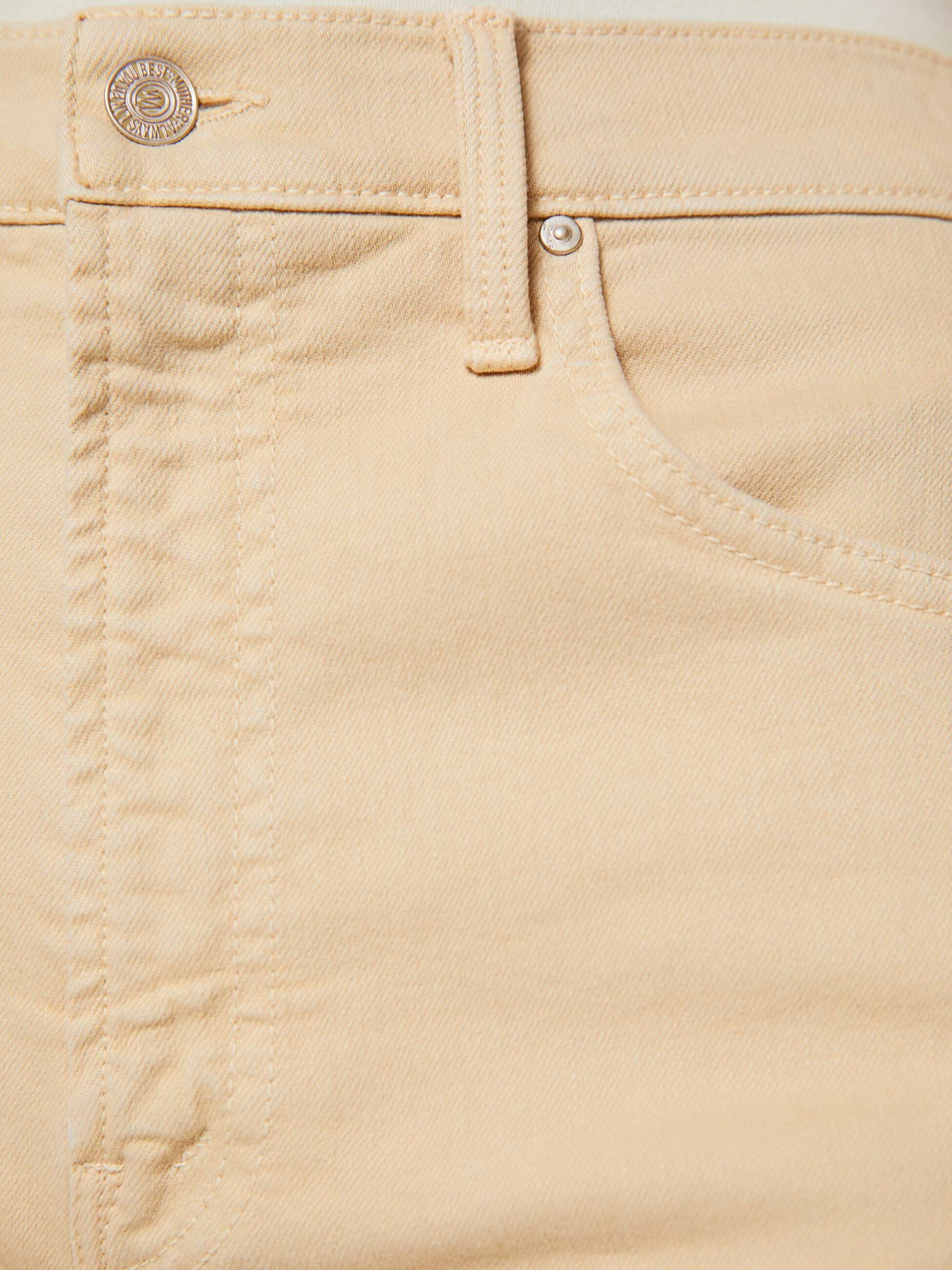 Mother Denim The Whole Lot Twist Zip Almond Buff