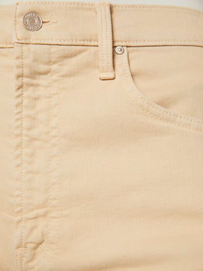 Mother Denim The Whole Lot Twist Zip Almond Buff