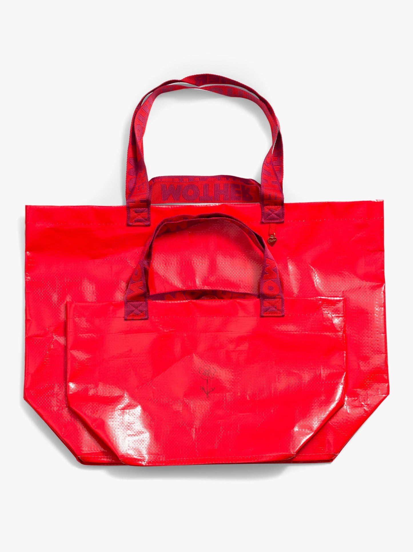 Mother Denim The Shopping Bag Duo CRIMSON RED