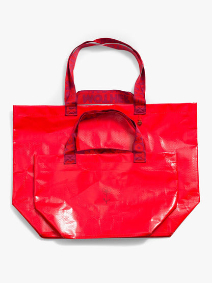 Mother Denim The Shopping Bag Duo CRIMSON RED