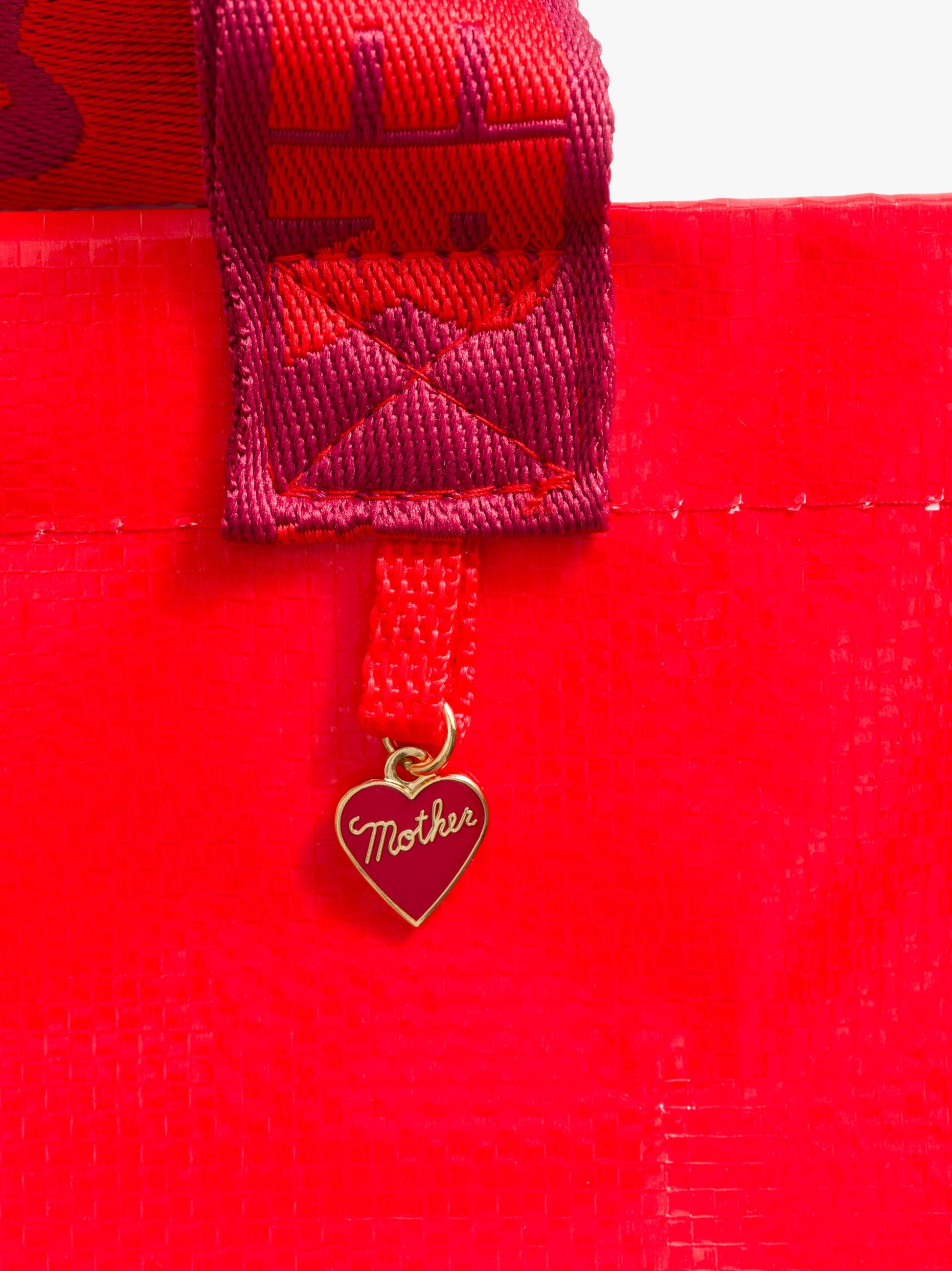 Mother Denim The Shopping Bag Duo CRIMSON RED