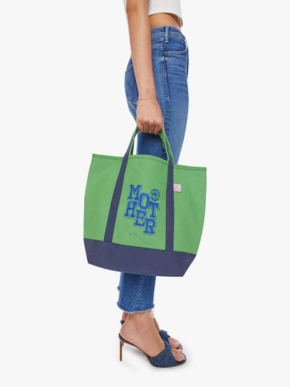 Mother Denim The Canvas Tote Bag KELLY GREEN
