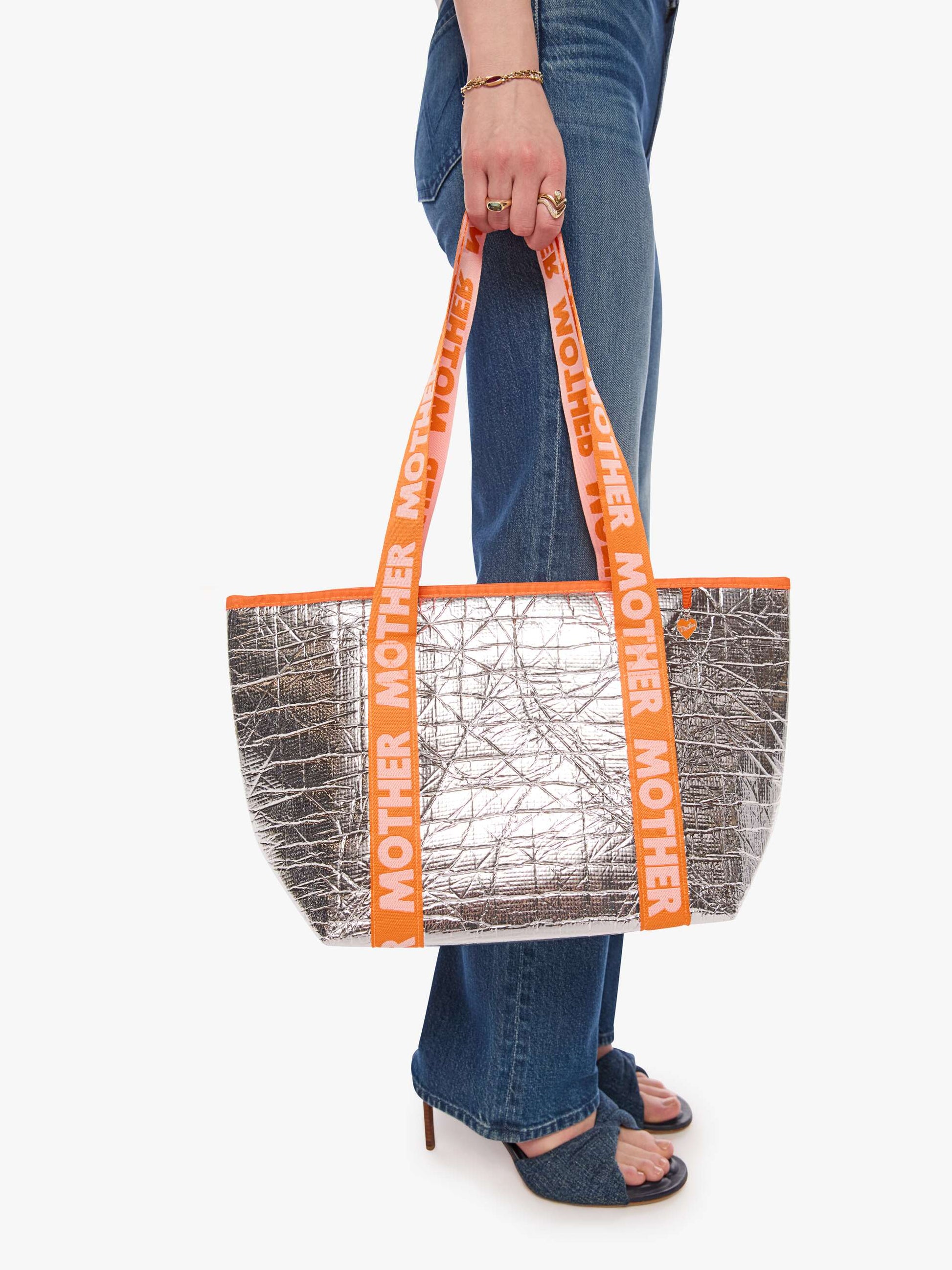 Mother Denim Thermal Tote Bag Grey (Silver)