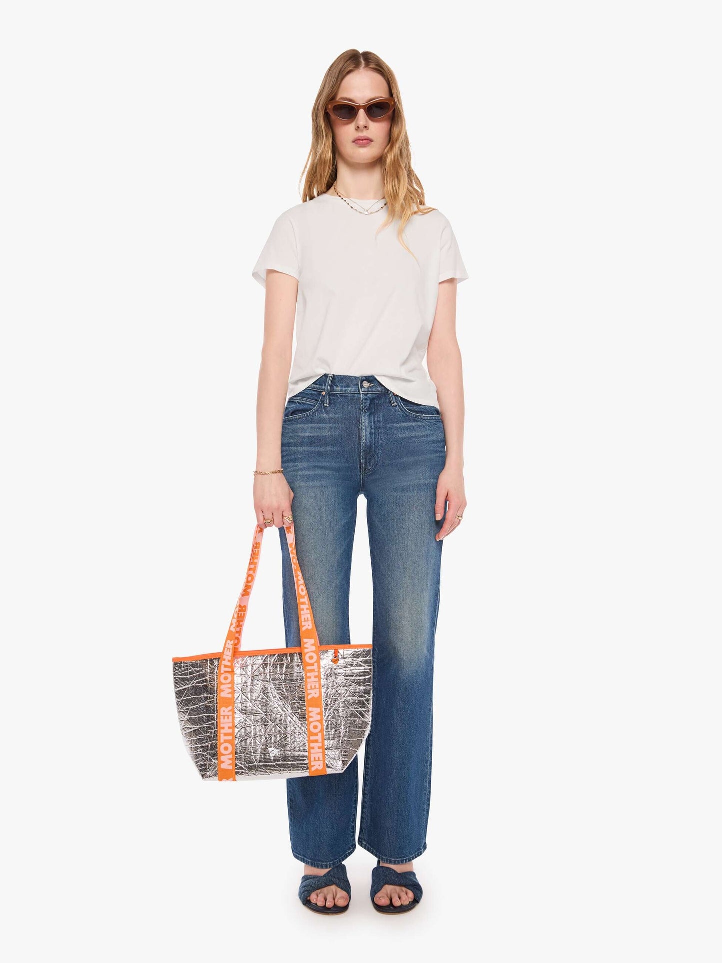 Mother Denim Thermal Tote Bag Grey (Silver)