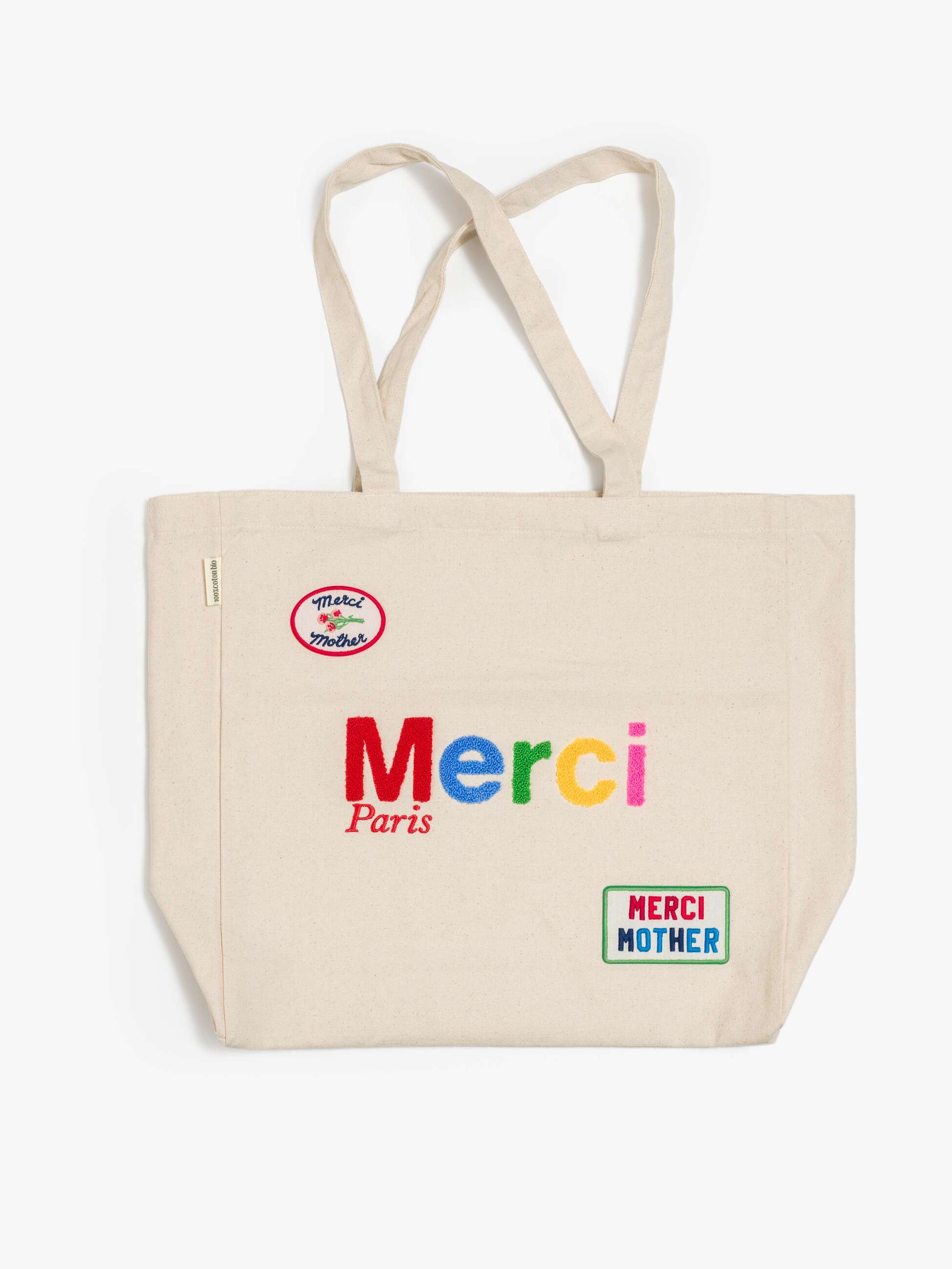 Mother Denim Merci x MOTHER Merci Tote Ecru And Multi