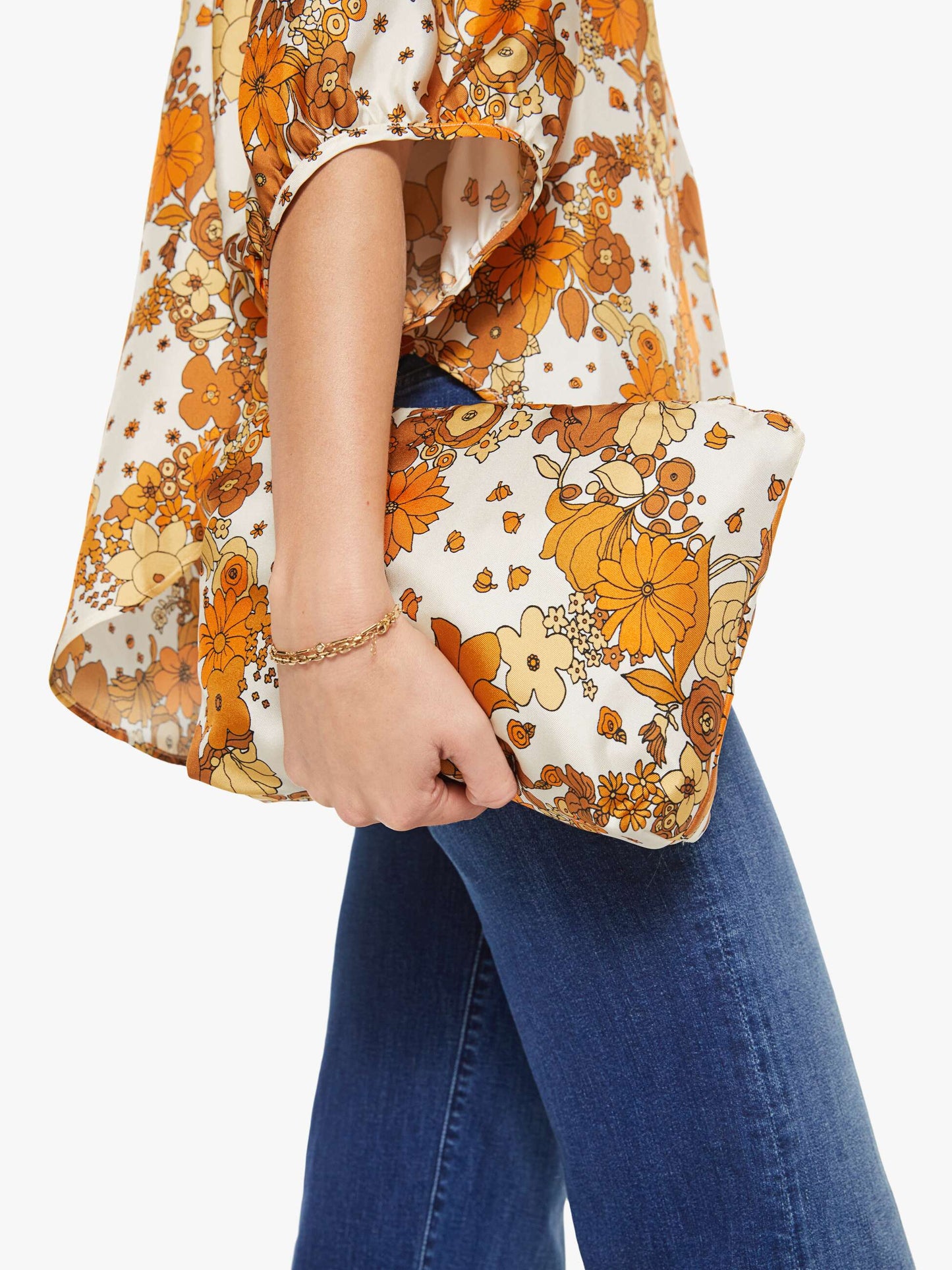 Mother Denim La Prestic Ouiston Voleuse Pouch FLOWER POWER