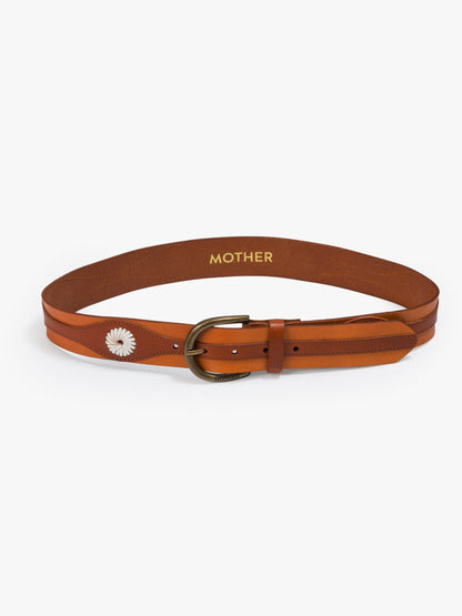 Mother Denim The 2 Tone Leather Belt Natural And Cognac