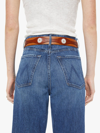 Mother Denim The 2 Tone Leather Belt Natural And Cognac