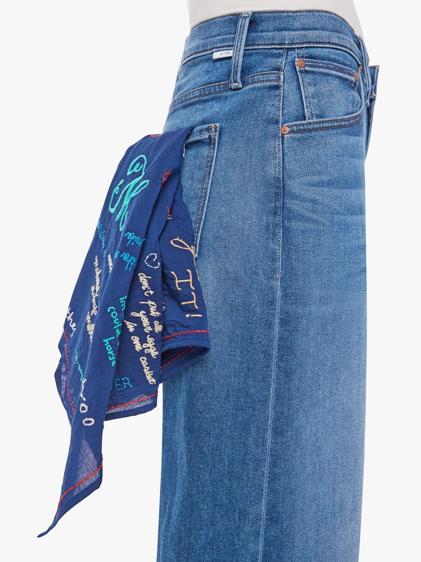 Mother Denim The Scarf It Down Gibberish
