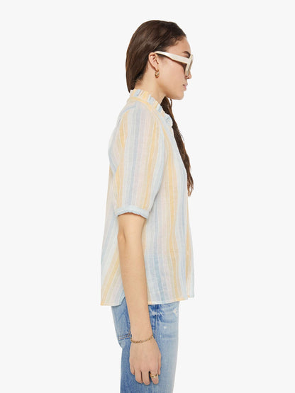 Mother Denim Alix of Bohemia Winnie Shirt SUNWASH STRIPE
