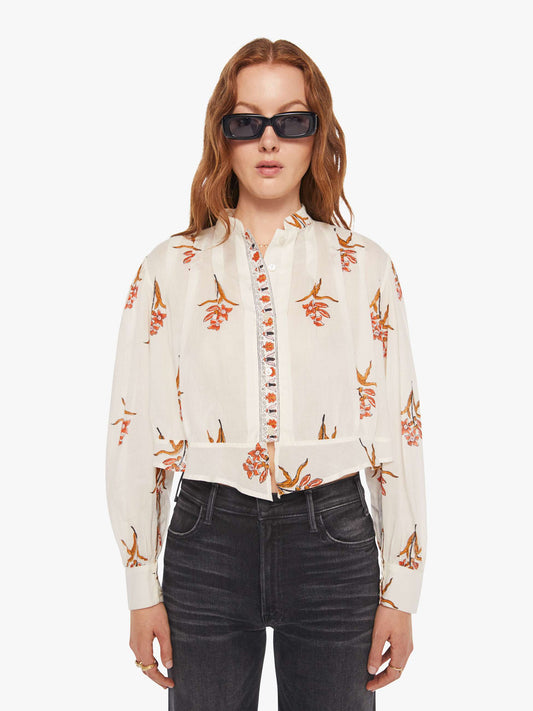 Mother Denim Alix Of Bohemia Ryland Shirt PERSIMMON FLOWER