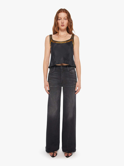 Mother Denim Alix Of Bohemia Fiona Gilded Coin Top Black